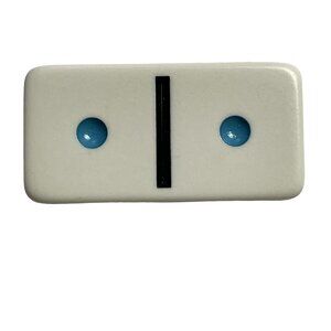 Double Nine Dominoes Replacement Tile Double 1 Color Dot Vintage 1998 mq